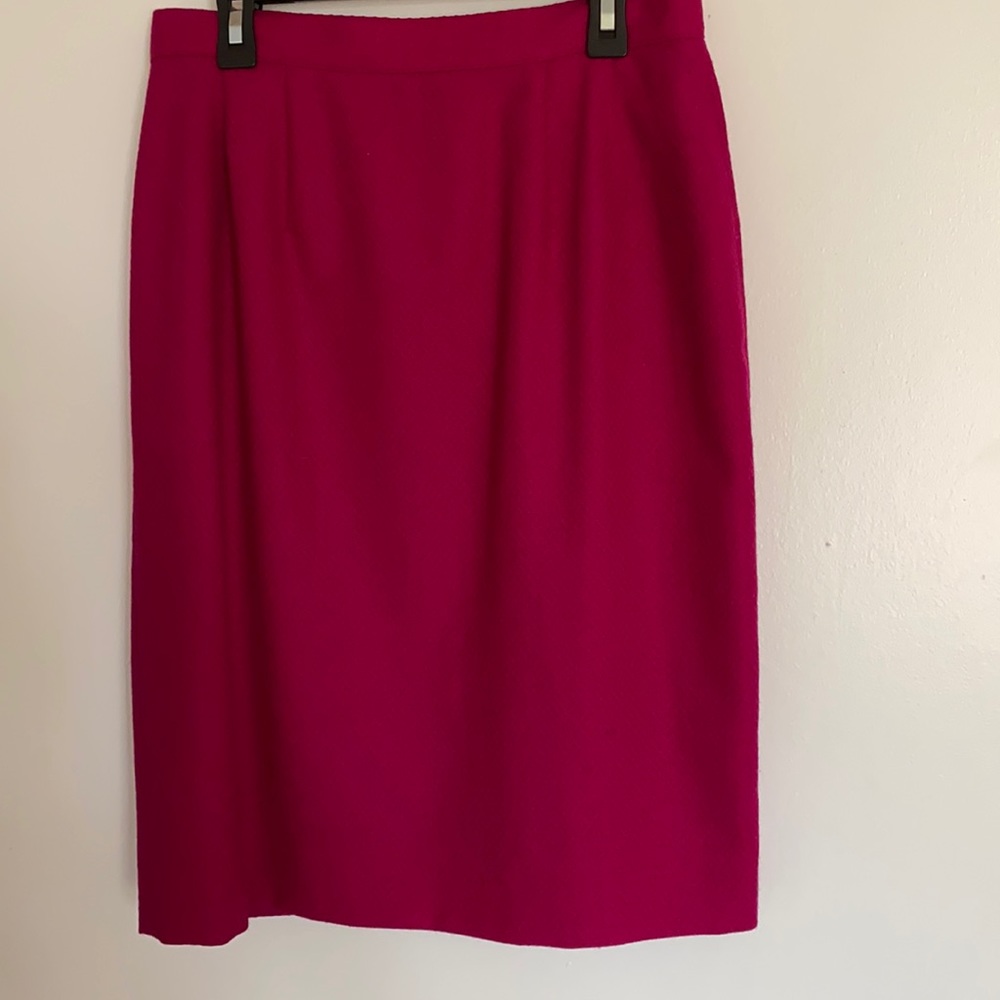 BRECKENRIDGE Fuchsia wool skirt 10P